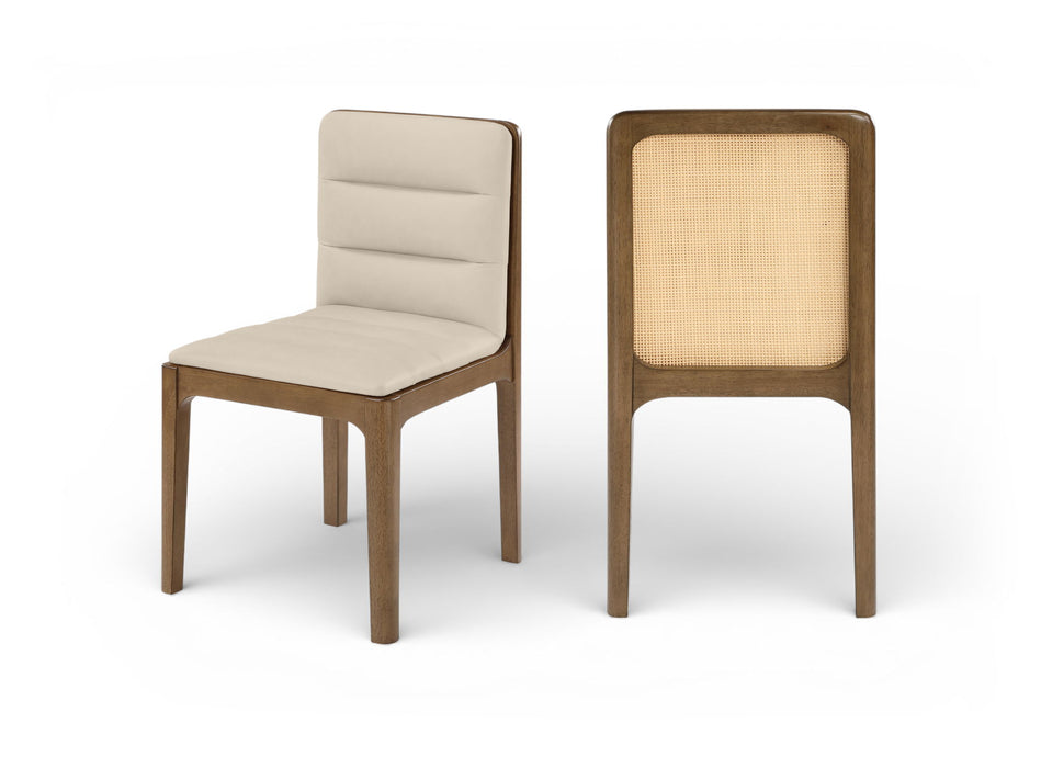 Ellis - Vegan Leather Upholstered Dining Chair (Set of 2) - Brown Base