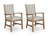 Ridgester - Dining Upholstered Arm Chair (Set of 2) - Light Brown - Albert's Furniture (Wayne, MI)