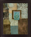 Teal Leaf Mosaic - 28" x 34" Framed Wall Art - Blue - Albert's Furniture (Wayne, MI)