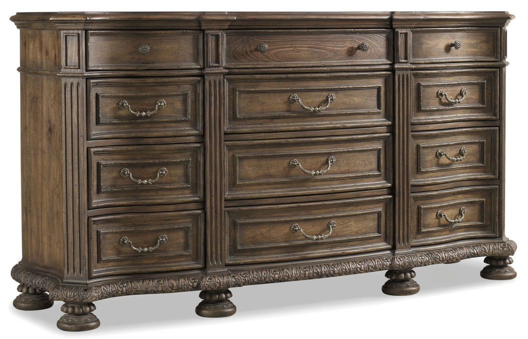Rhapsody - 12-Drawer Dresser - Dark Brown