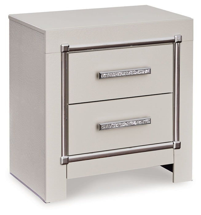 Zyniden - Silver - Two Drawer Night Stand