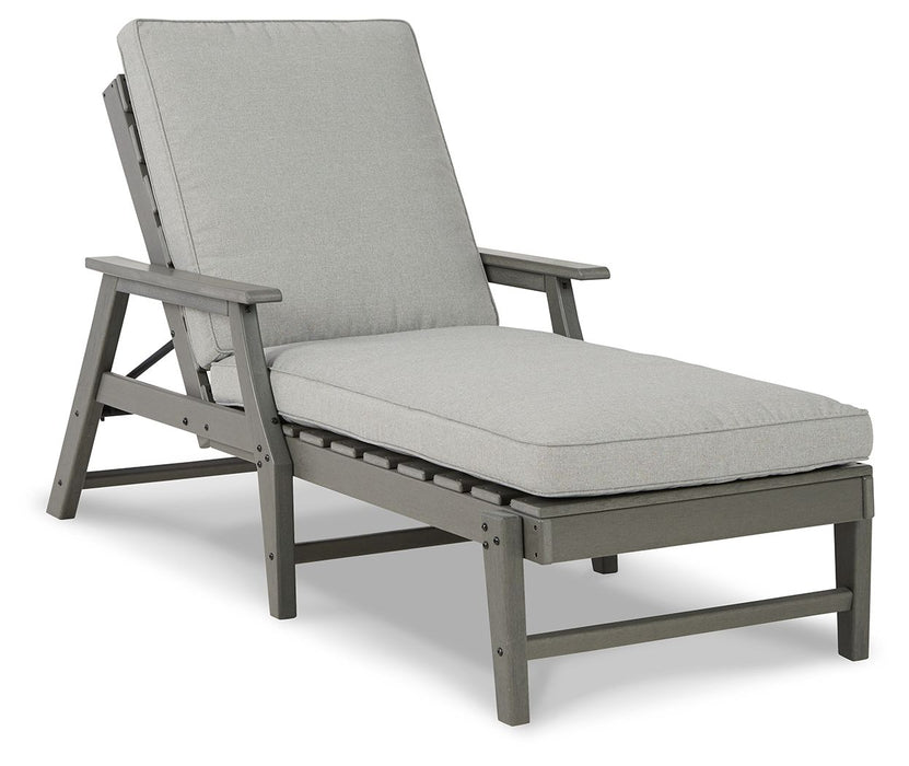 Visola - Chaise Lounge with Cushion - Gray - Albert's Furniture (Wayne, MI)