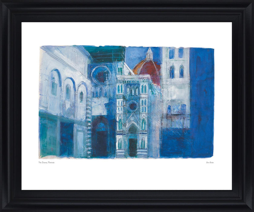 Azure Cathedral - 28" x 34" Framed Wall Art - Blue