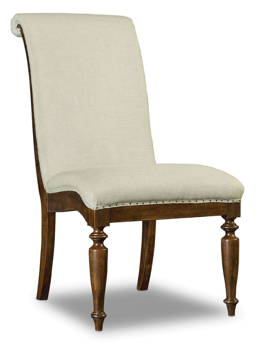 Archivist - Upholstered Side Chair - Beige / Dark Brown