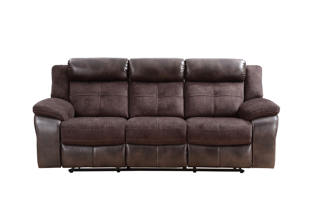 Pueblo - Manual Recliner Sofa - Dark Brown