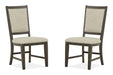 Westley Falls - Step Up Side Chair With Upholstered Seat & Back (Set of 2) - Dark Brown - Albert's Furniture (Wayne, MI)