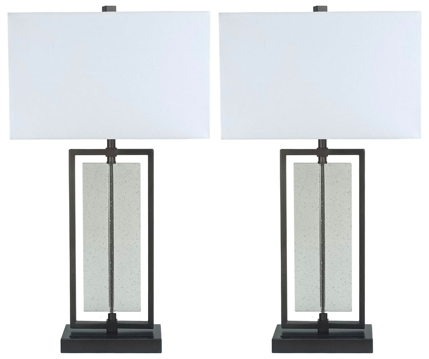 Stillwater Frame - 30 X 17 - Metal Table Lamp (Set of 2) - Gray Slate