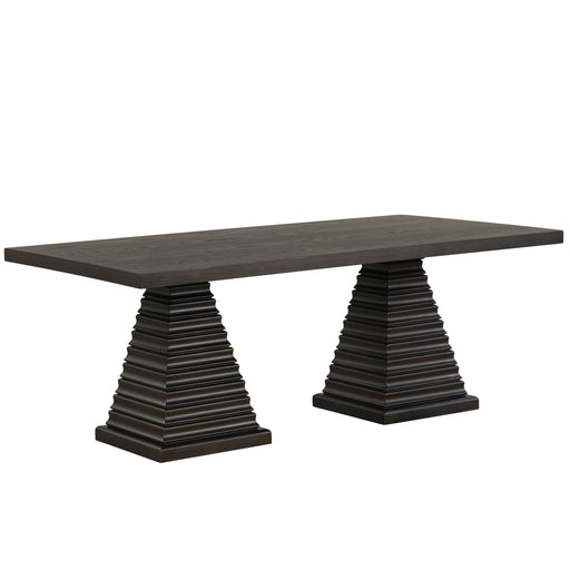 Plateau - 78" Rectangle Dining Table - Top & Base - Dark Brown - Albert's Furniture (Wayne, MI)