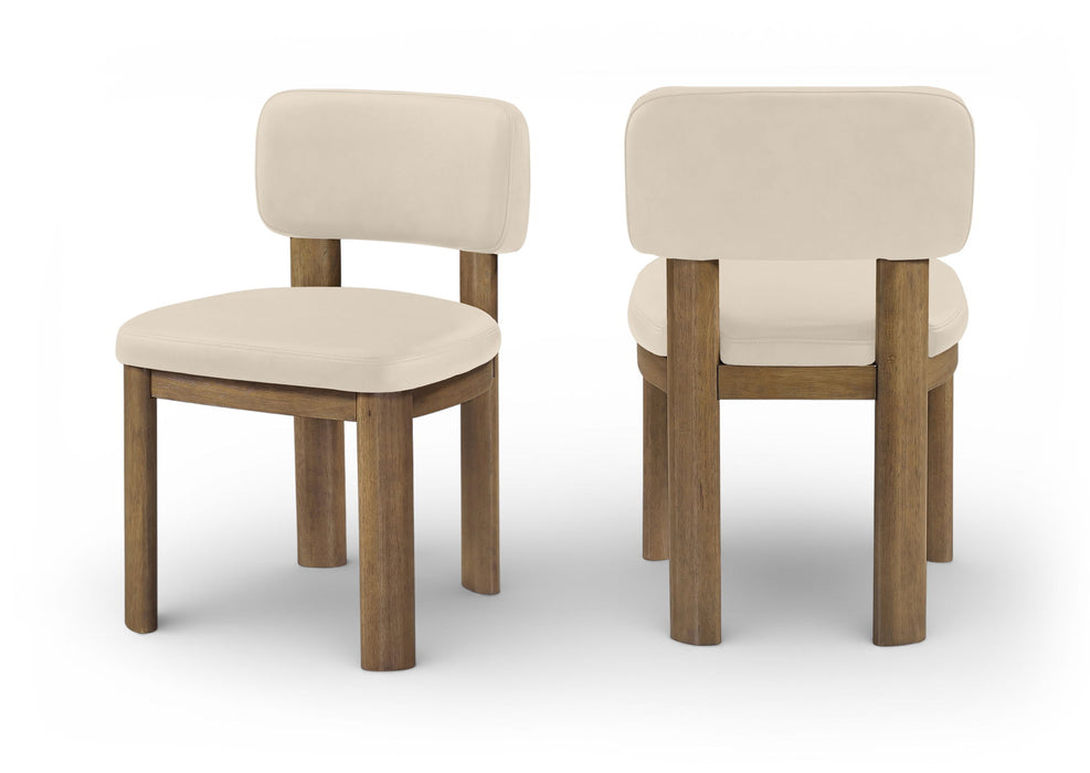 Paloma - Vegan Leather Upholstered Dining Chair (Set of 2) - Brown Frame