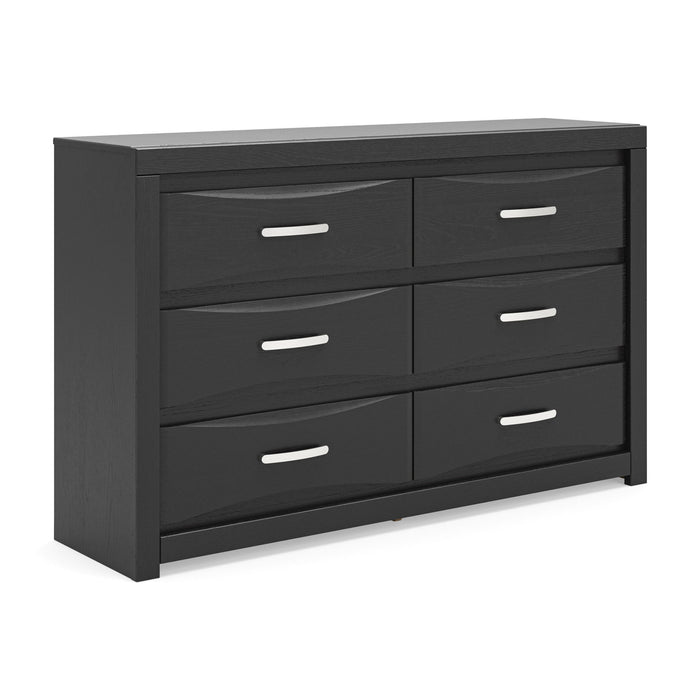 Stabotta - Six Drawer Dresser - Black