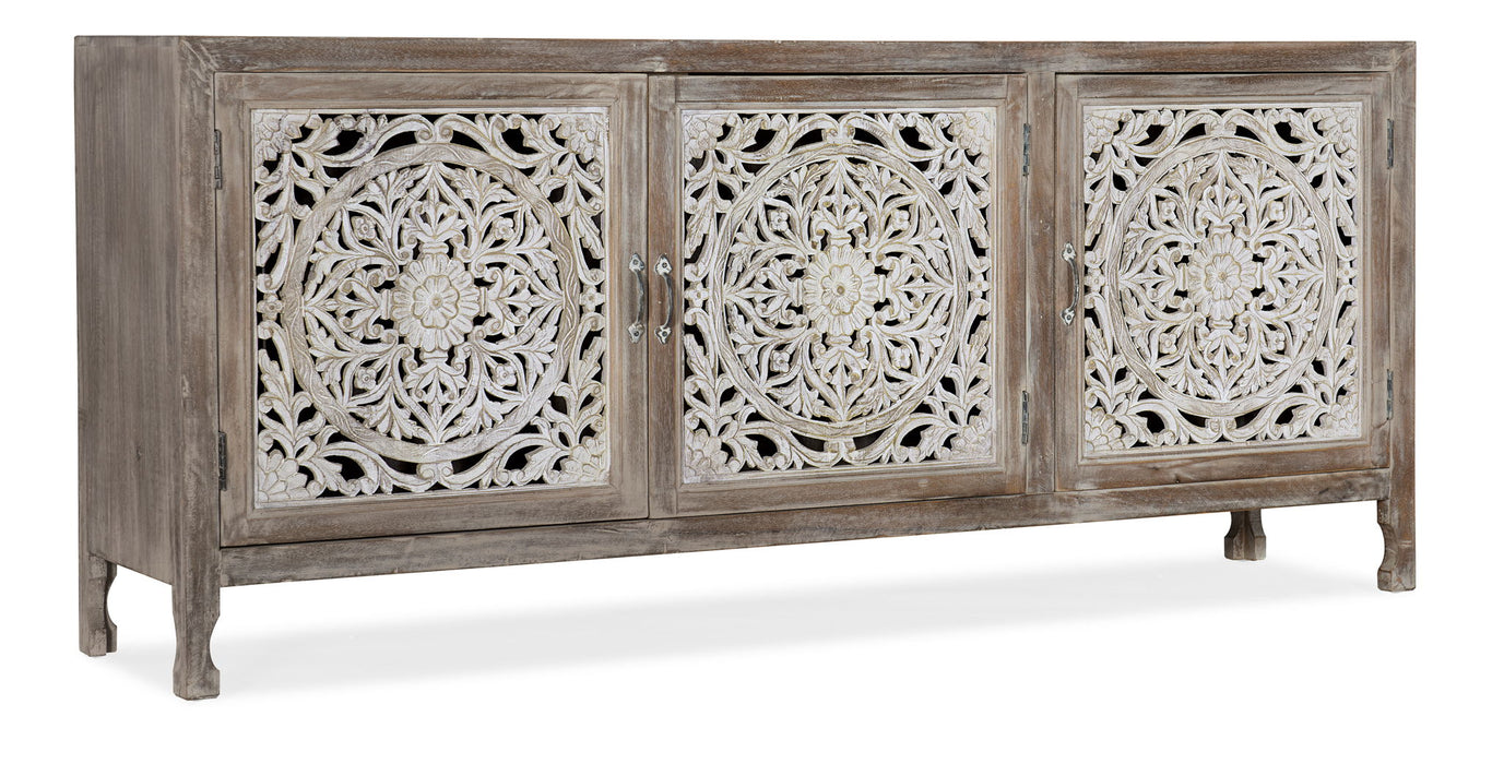 Home Accent - 80" Entertainment Console - Light Brown