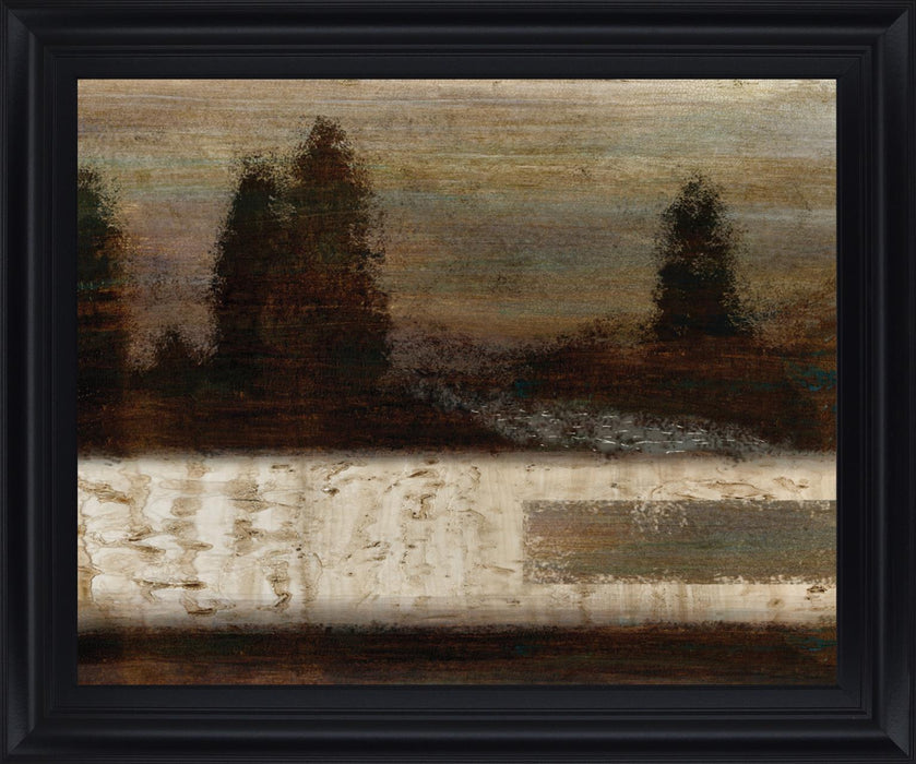 Shadowed Pinescape - 28" x 34" Framed Wall Art - Dark Brown - Albert's Furniture (Wayne, MI)