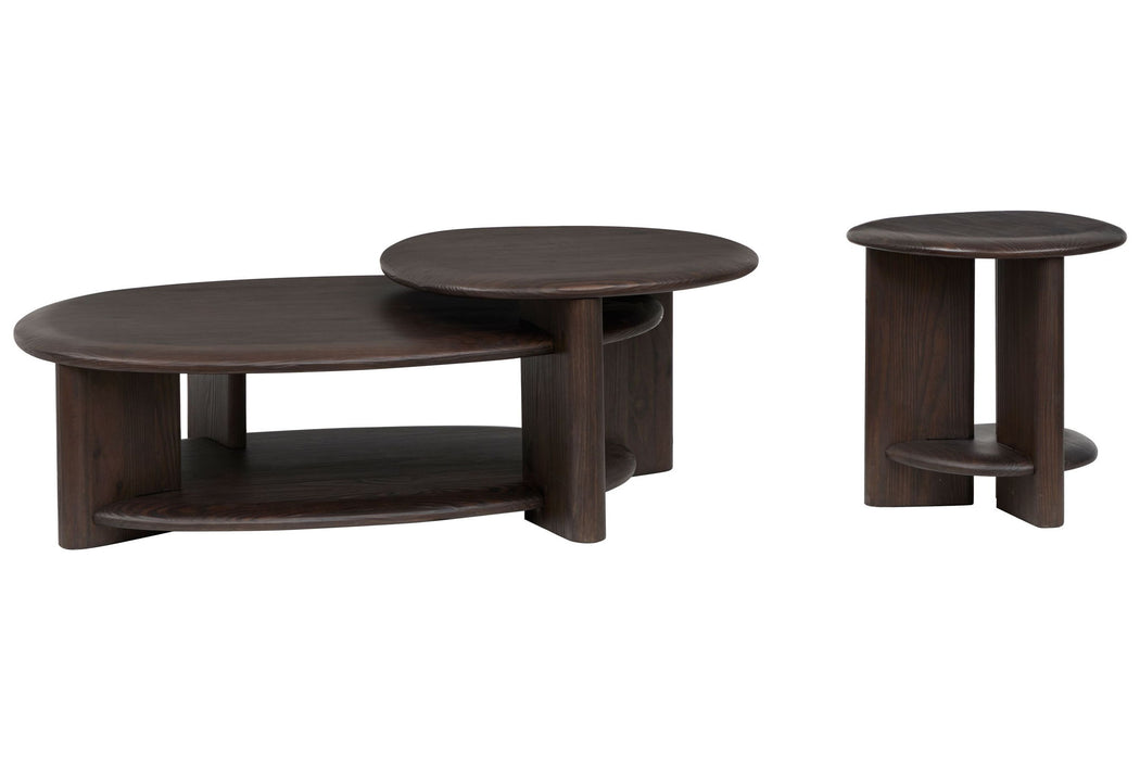 Upton - Shaped Cocktail Table Set