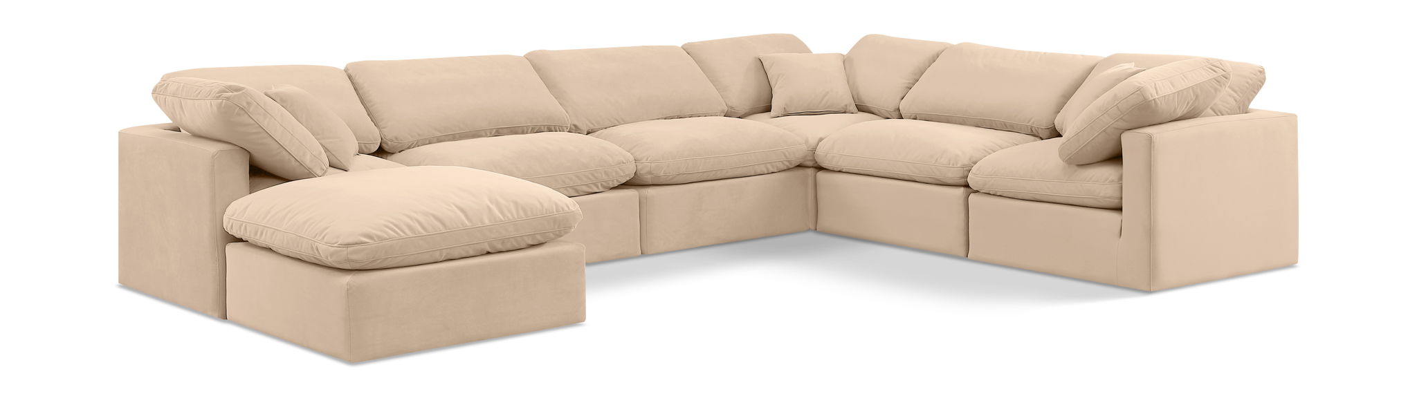 Indulge - Velvet 7 Piece Modular Sectional