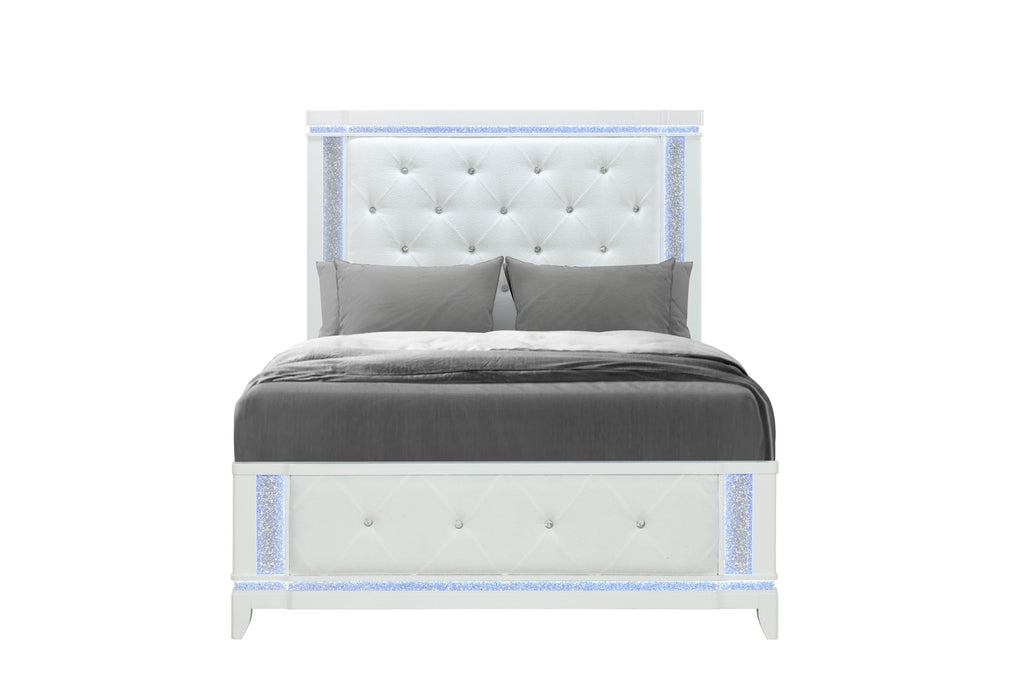 Alina - Full Bed Headboard With LED - White