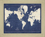 Voyager's Atlas - 28" x 34" Framed Wall Art - Blue - Albert's Furniture (Wayne, MI)