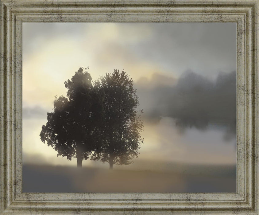 Tranquil Dawn - 28" x 34" Framed Wall Art - Gray - Albert's Furniture (Wayne, MI)