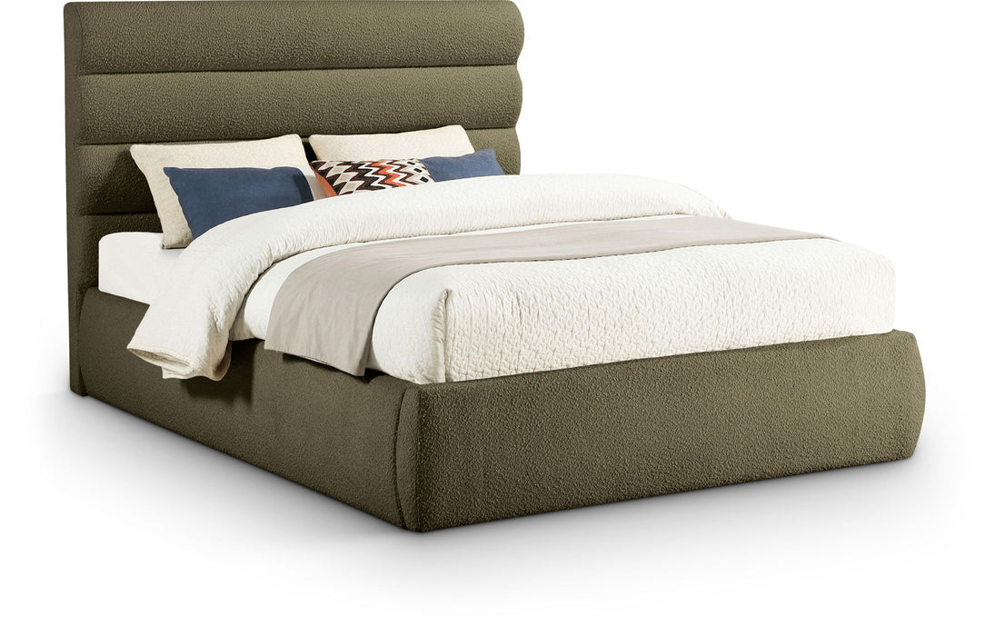 Adam - Boucle Fabric Bed With 52" Headboard