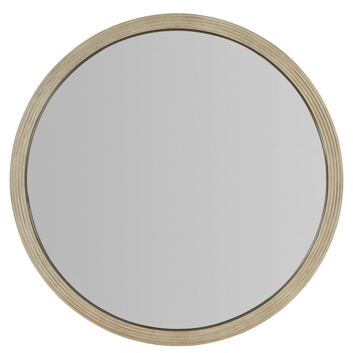 Cascade - Round Mirror - Light Brown