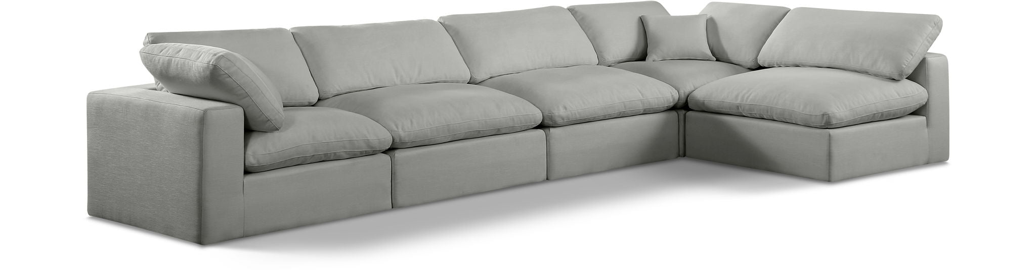 Comfy - 5 Piece Linen Modular Sectional