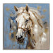 Golden Mane Majesty - 40" x 40" Framed Wall Art - Blue - Albert's Furniture (Wayne, MI)