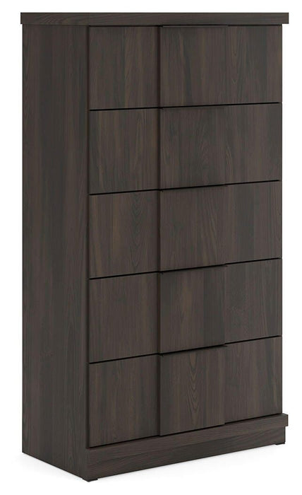 Shaehartin - Five Drawer Chest - Dark Brown