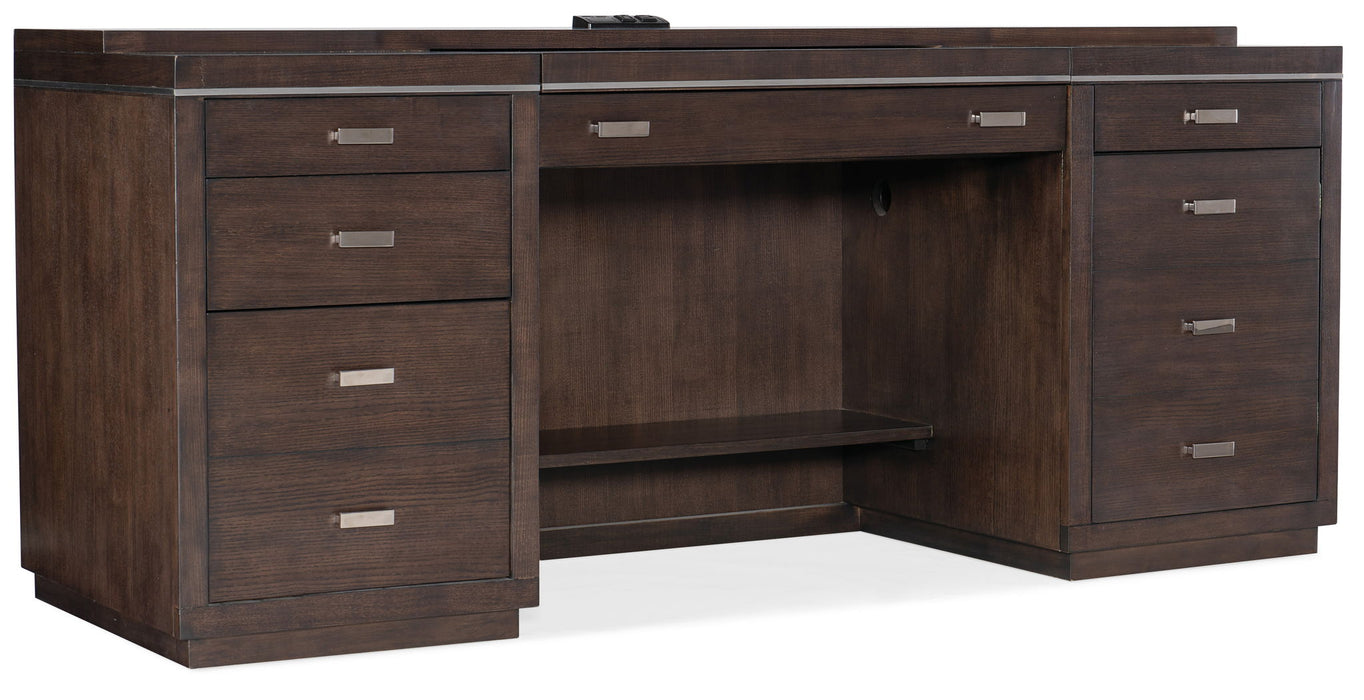 Work Your Way - House Blend Computer Credenza - Dark Brown