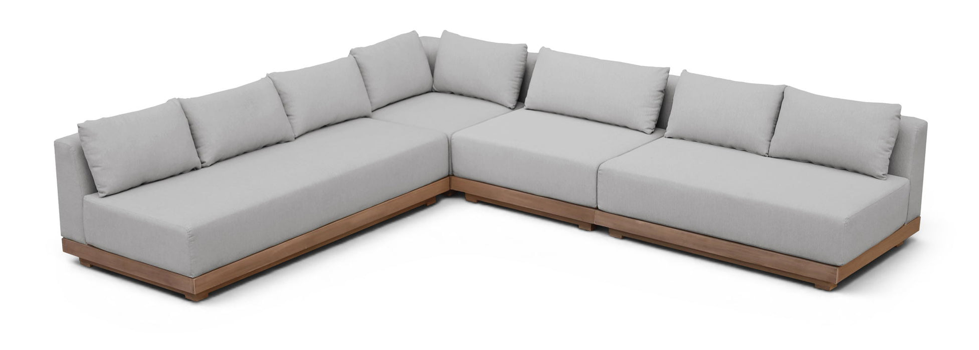 Solace - Olefin Performance Fabric 4 Piece Outdoor Patio Modular Sectional