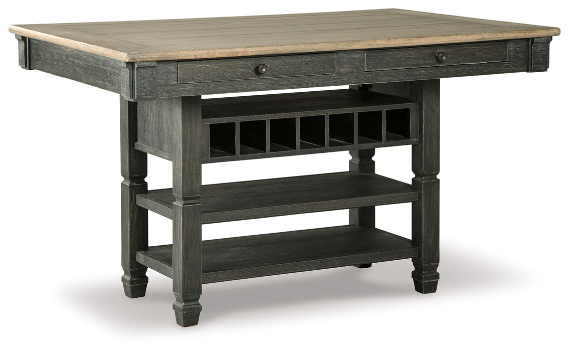 Tyler Creek - Rectangular Dining Room Counter Table - Black / Gray - Albert's Furniture (Wayne, MI)