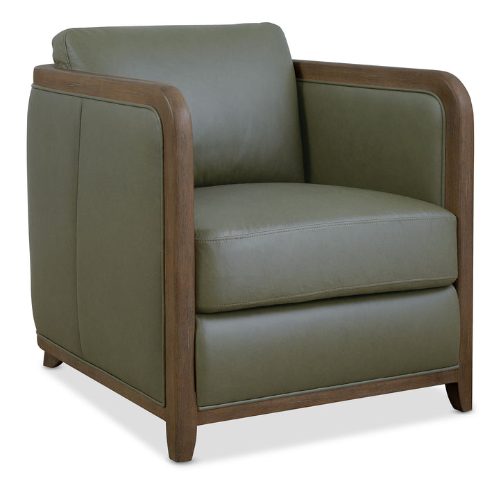 CC - Breeze Accent Chair - Dark Green / Dark Brown
