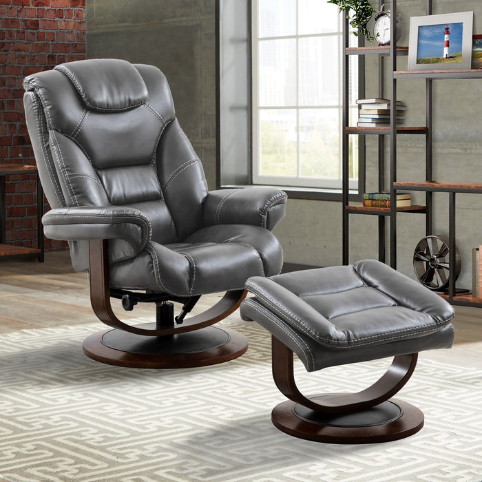 Monarch - Manual Reclining Swivel Chair and Ottoman