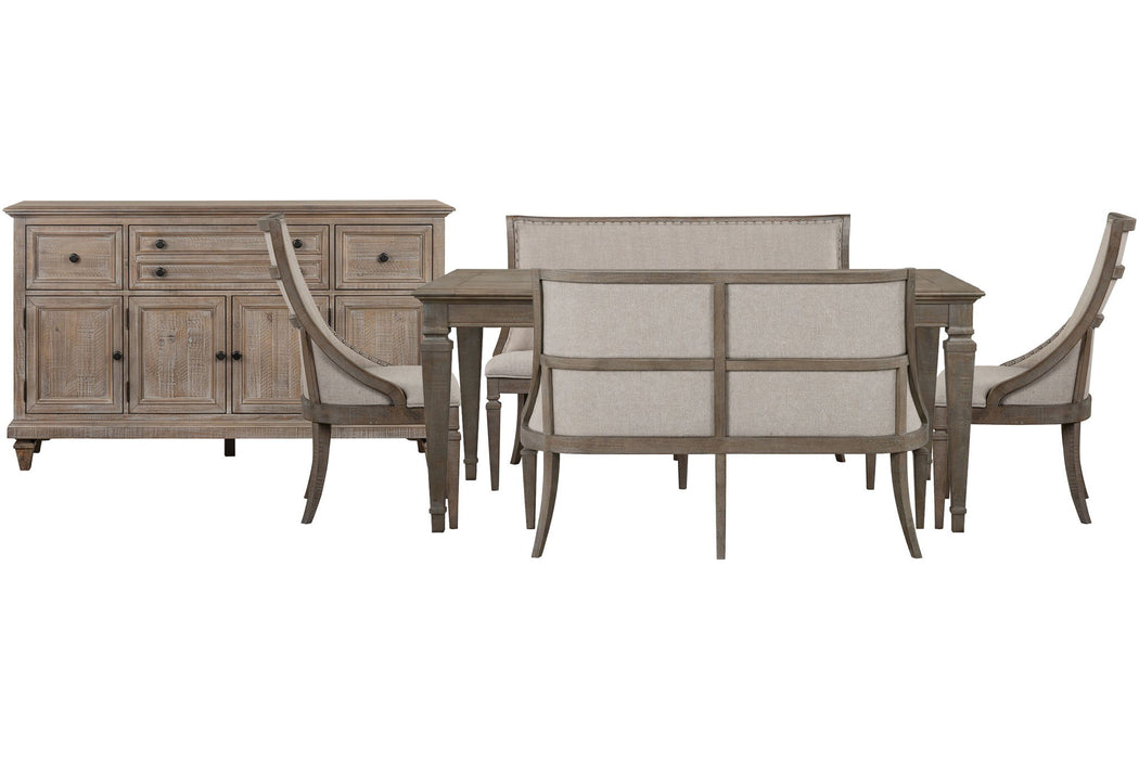 Lancaster - 6 Piece Extendable Rectangular Dining Table Set