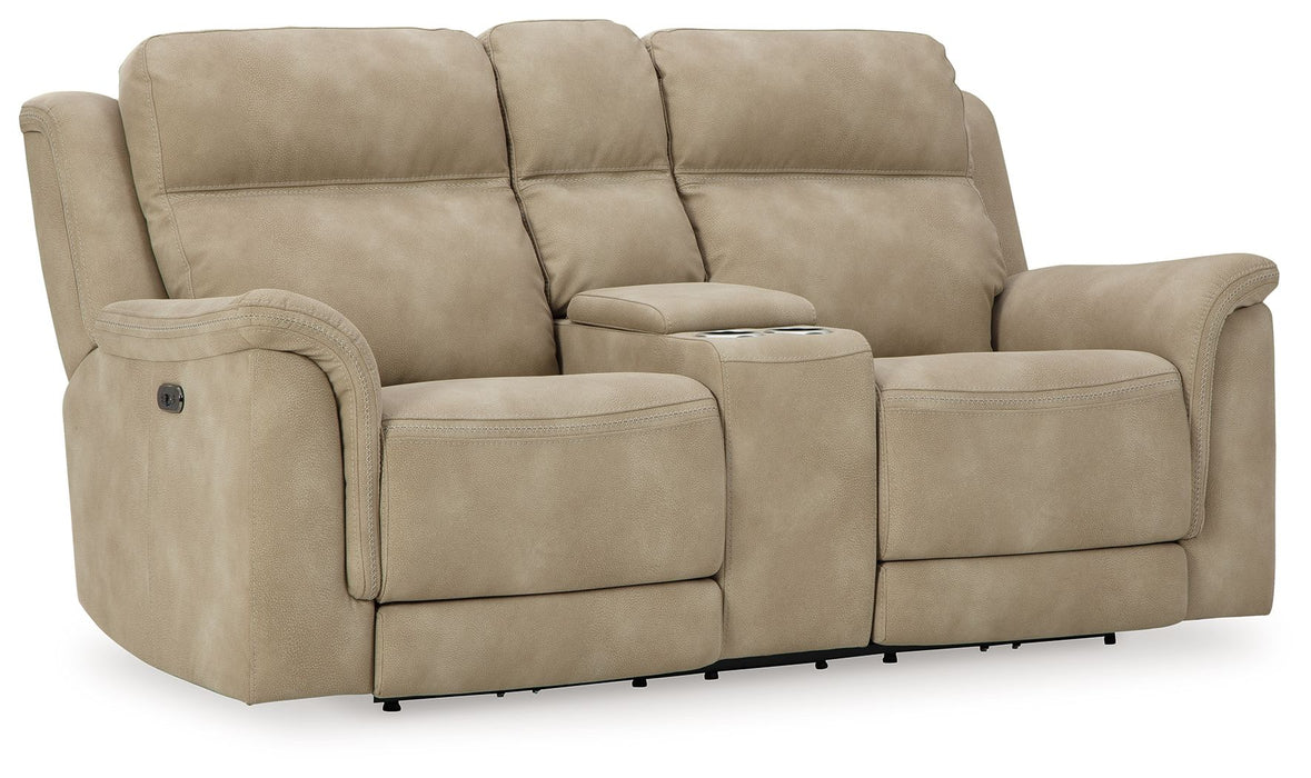 Next-Gen Durapella - Reclining Power Loveseat With Console - Albert's Furniture (Wayne, MI)