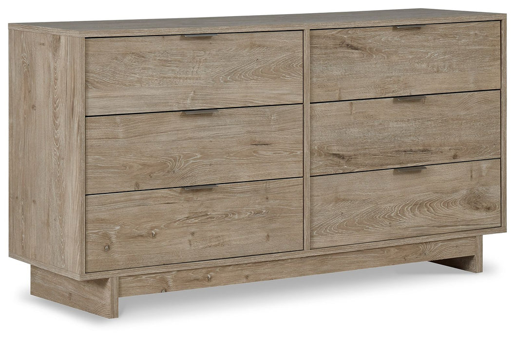 Oliah - Six Drawer Dresser - 31'' Height - Beige - Albert's Furniture (Wayne, MI)