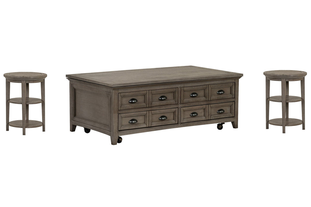 Paxton Place - Lift Top Storage Caster Cocktail Table Set