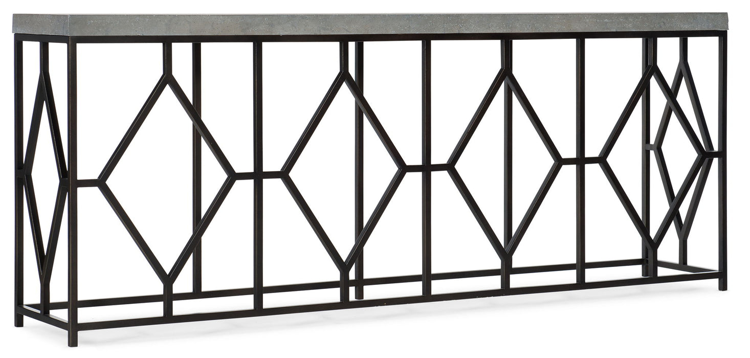 Ciao Bella - Metal And Concrete Console Table - Dark Gray / Black