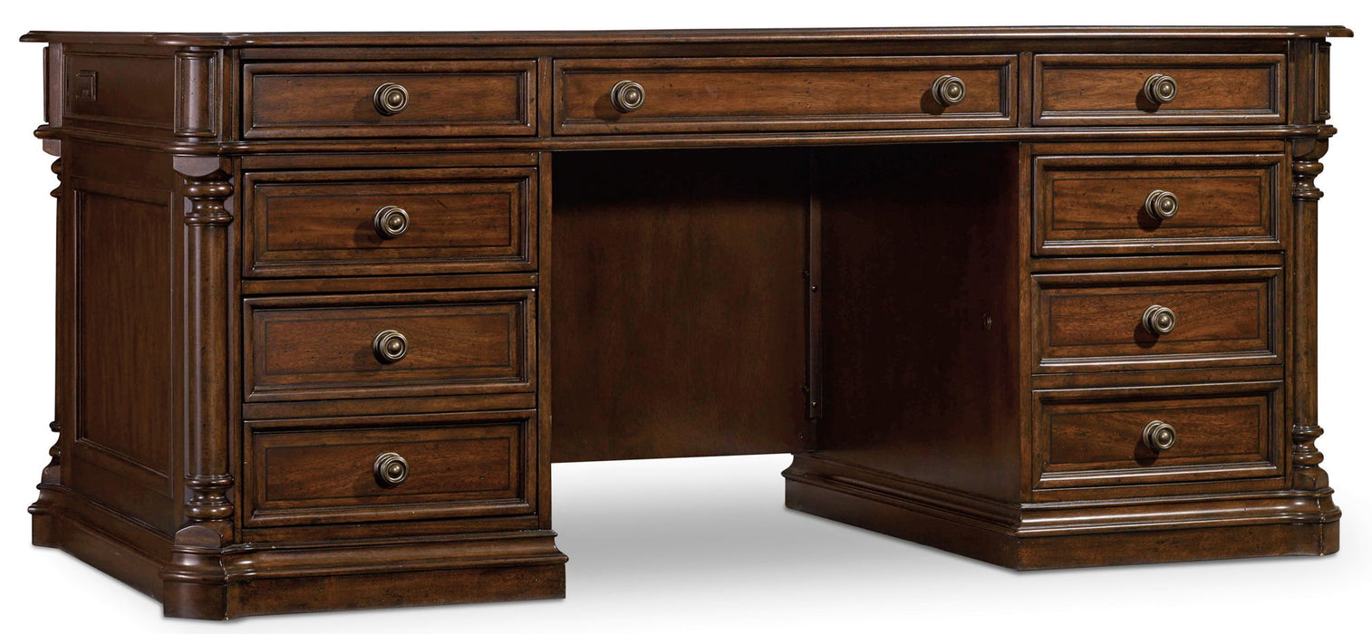 Leesburg - Executive Desk - Dark Brown