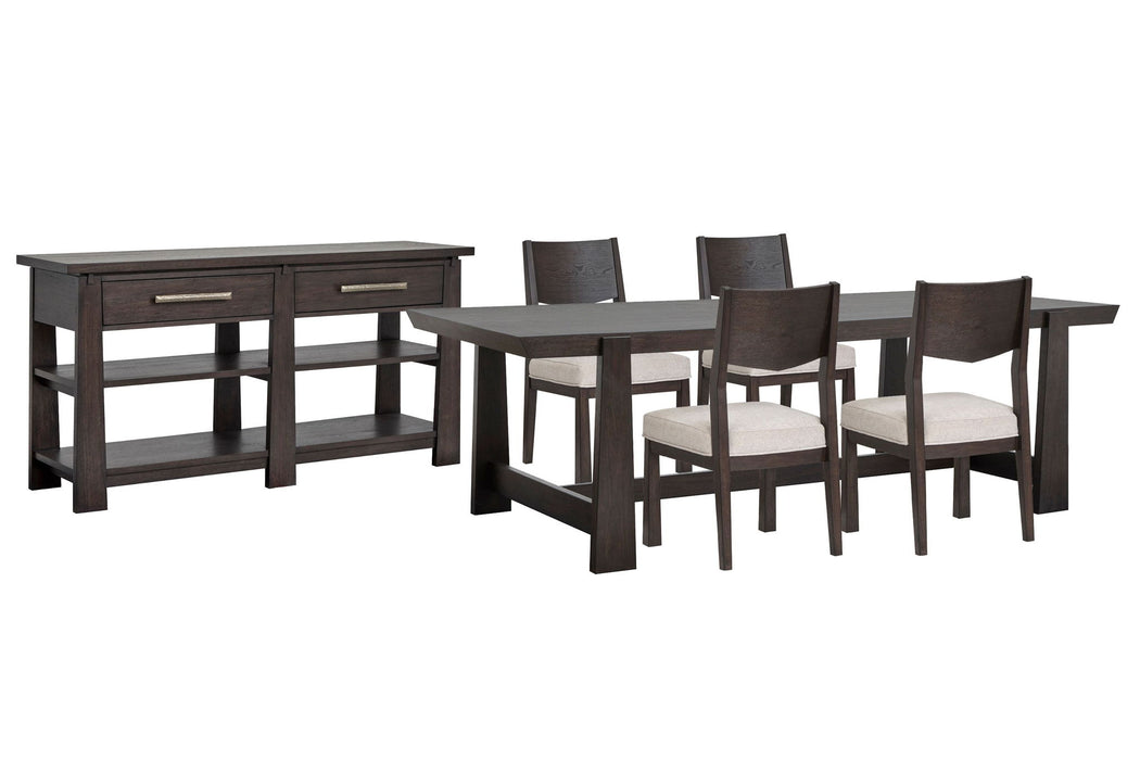 Tauren - Trestle Dining Table Set
