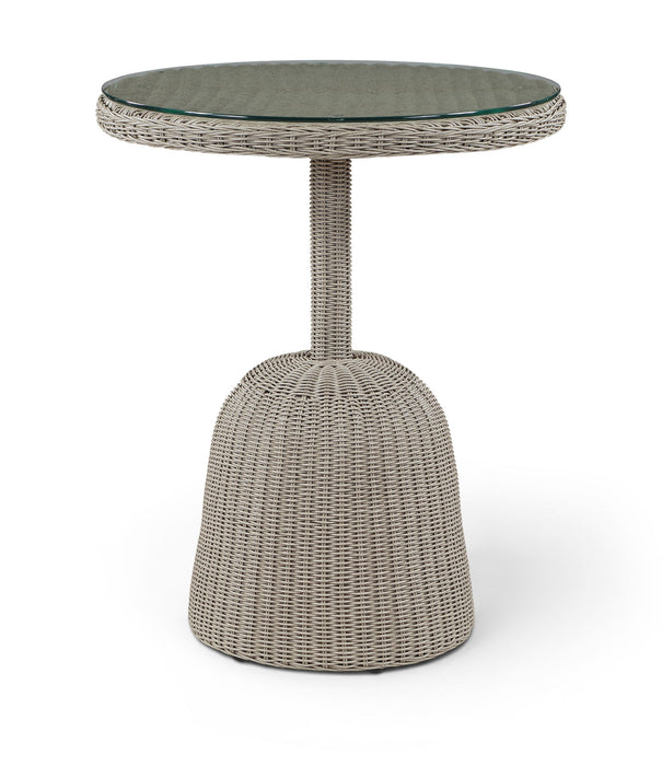 Seacrest - Tempered Glass Top And Wicker Outdoor Patio Counter Height Table