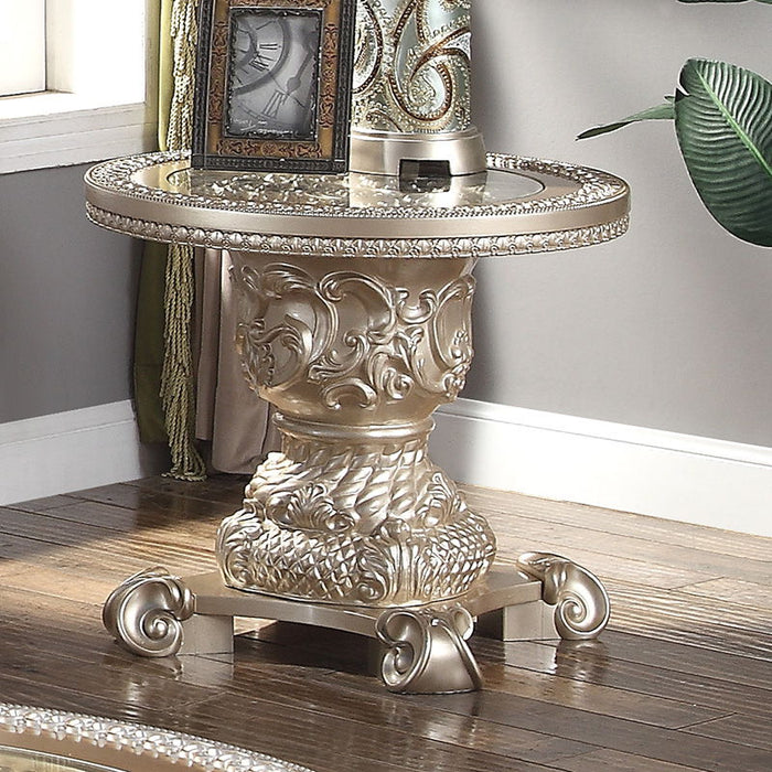 HD-328C - End Table - Cherry With Gold Highlights