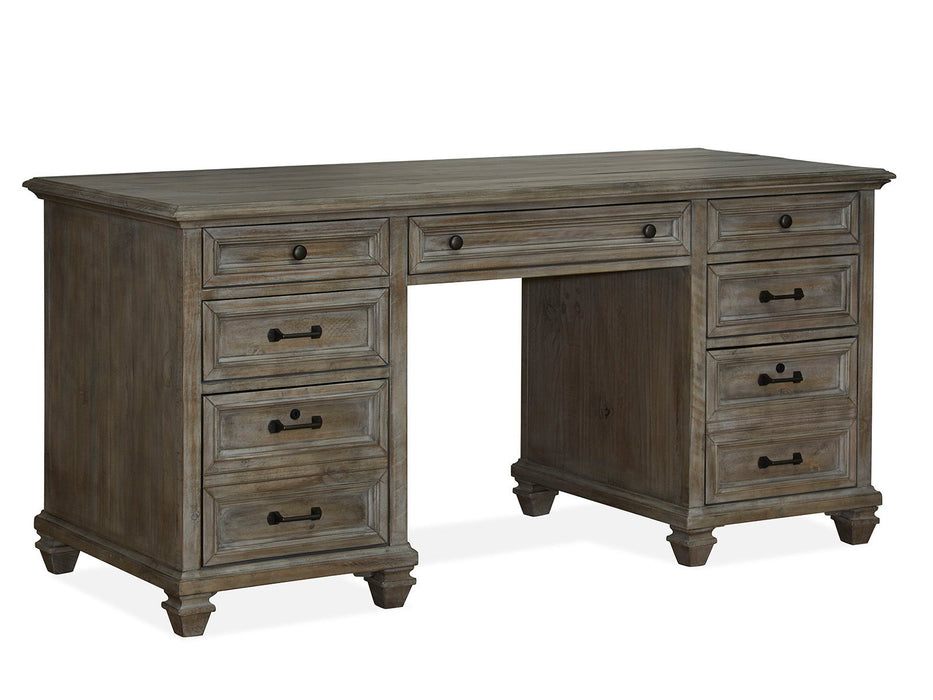 Lancaster - Executive Desk - Dove Tail Gray - Albert's Furniture (Wayne, MI)