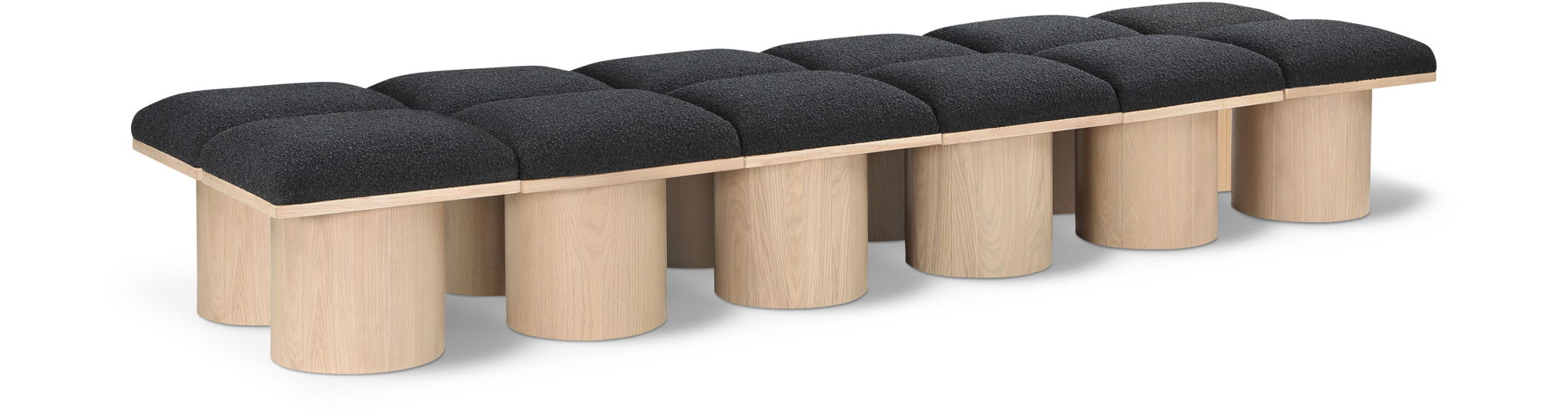 Pavilion - 12 Piece Modular Bench With Natural Base