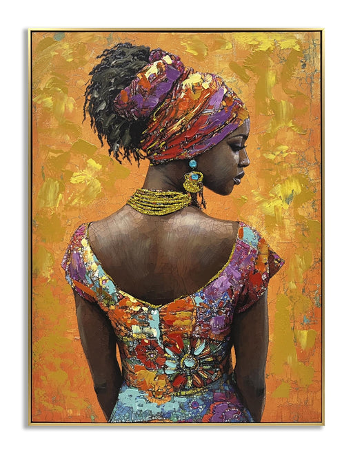 Sunlit Elegance - 30" x 40" Framed Wall Art - Orange - Albert's Furniture (Wayne, MI)