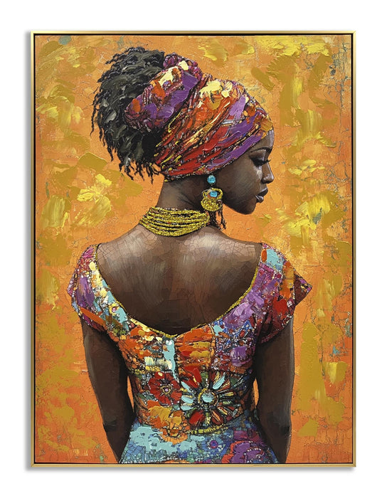 Sunlit Elegance - 30" x 40" Framed Wall Art - Orange - Albert's Furniture (Wayne, MI)