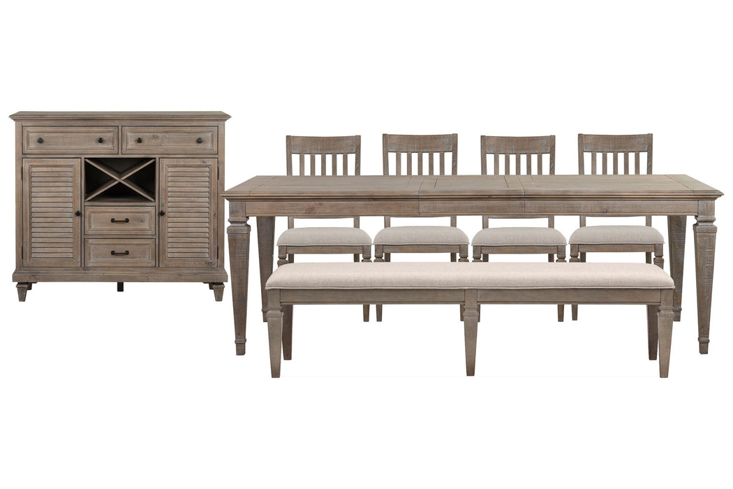 Lancaster - 7 Piece Extendable Rectangular Dining Table Set