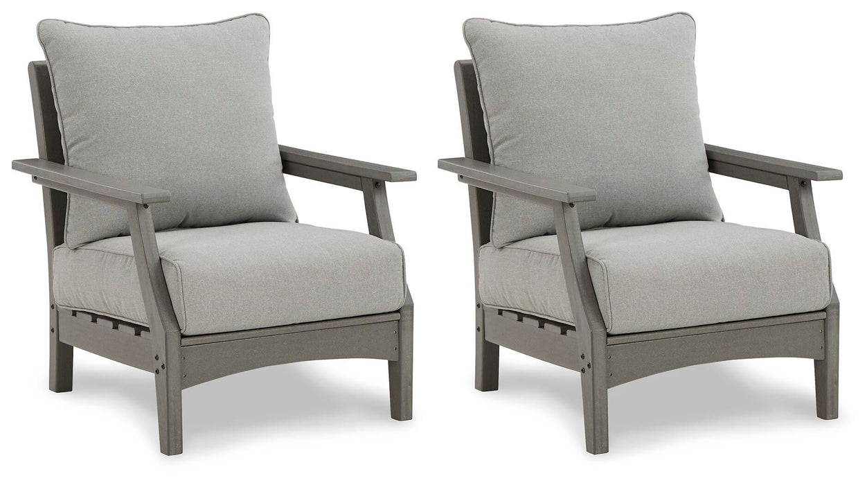 Visola - Lounge Chair w/Cushion (Set of 2) - Gray - Albert's Furniture (Wayne, MI)