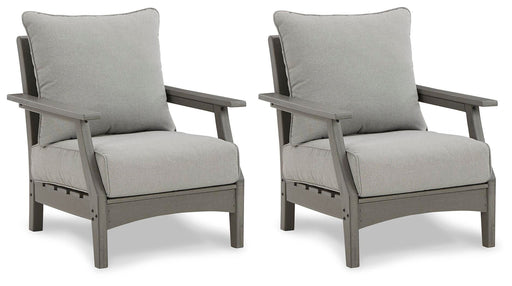 Visola - Lounge Chair w/Cushion (Set of 2) - Gray - Albert's Furniture (Wayne, MI)