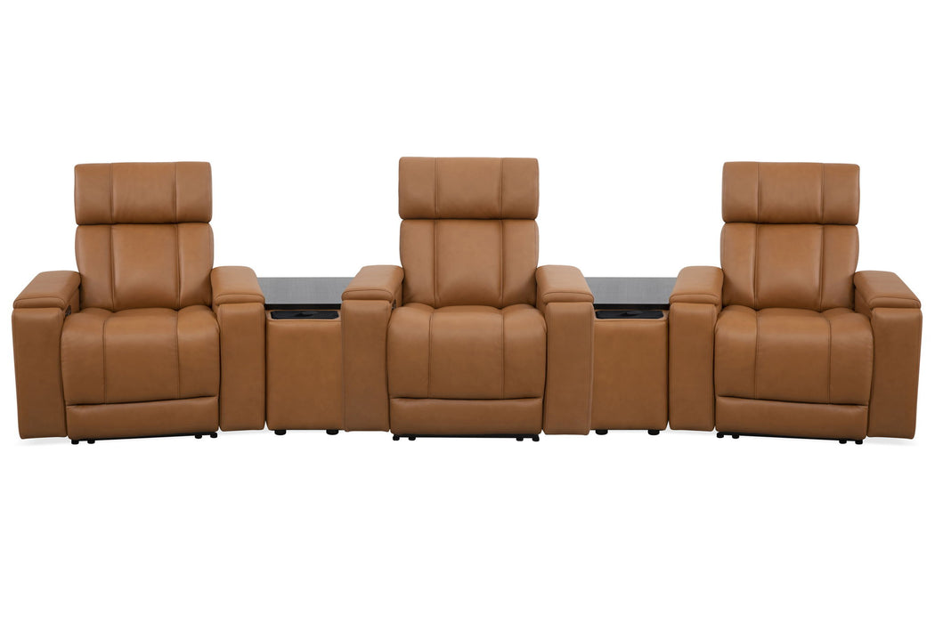 Phoenix - Zero Gravity Power 3 Seat Home Theater Seating With 2 Wedges And Immersive Audio