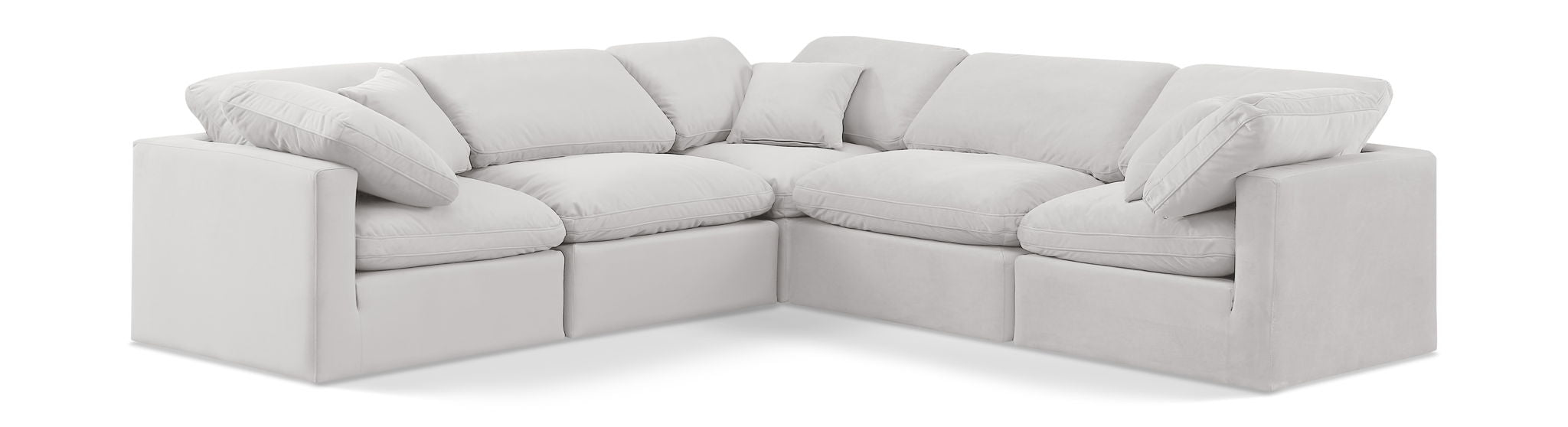 Indulge - Velvet 5 Piece Modular Corner Sectional