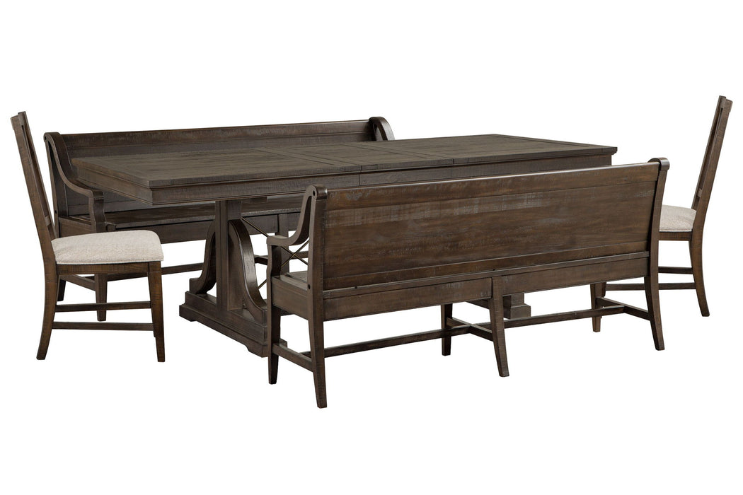 Westley Falls - Extendable Trestle Dining Table Set